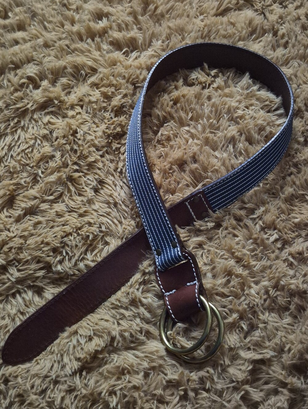 90's Lauren Ralph Lauren Canvas & Leather Belt
